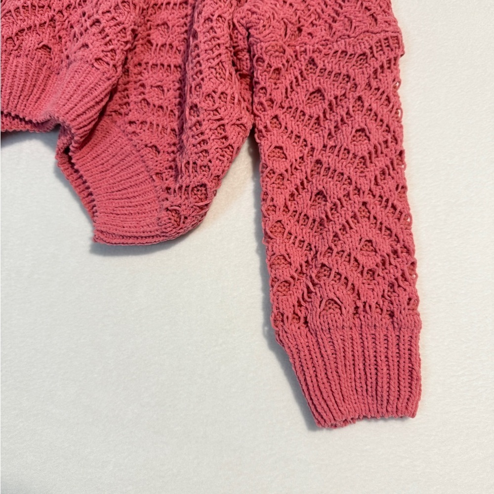 POL Women's V-Neck Sweater in Pink - Picture 4 of 4